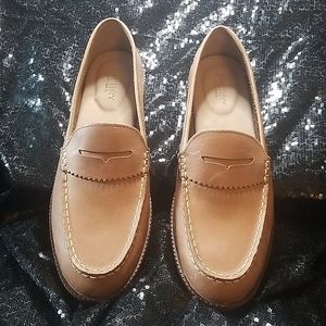 SPERRY TAN leather loafers with contrast stitch size 11